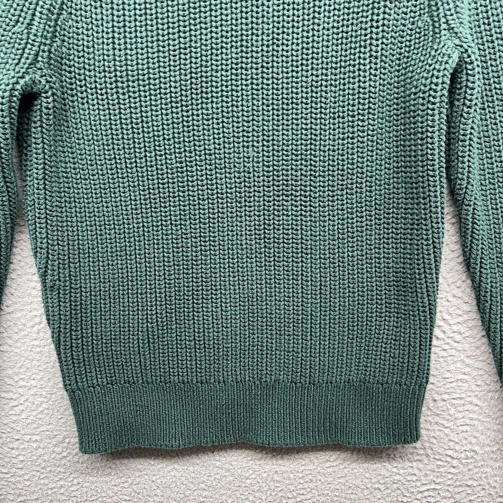 J Crew Womens Sweater Green Chunky Long Sleeve Scoop Neck Pullover Knit Size M - Picture 4 of 10